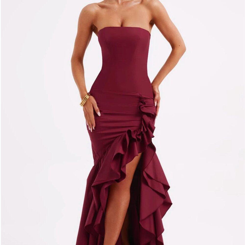 NWT Babyboo Angelina Maxi Dress - Burgundy